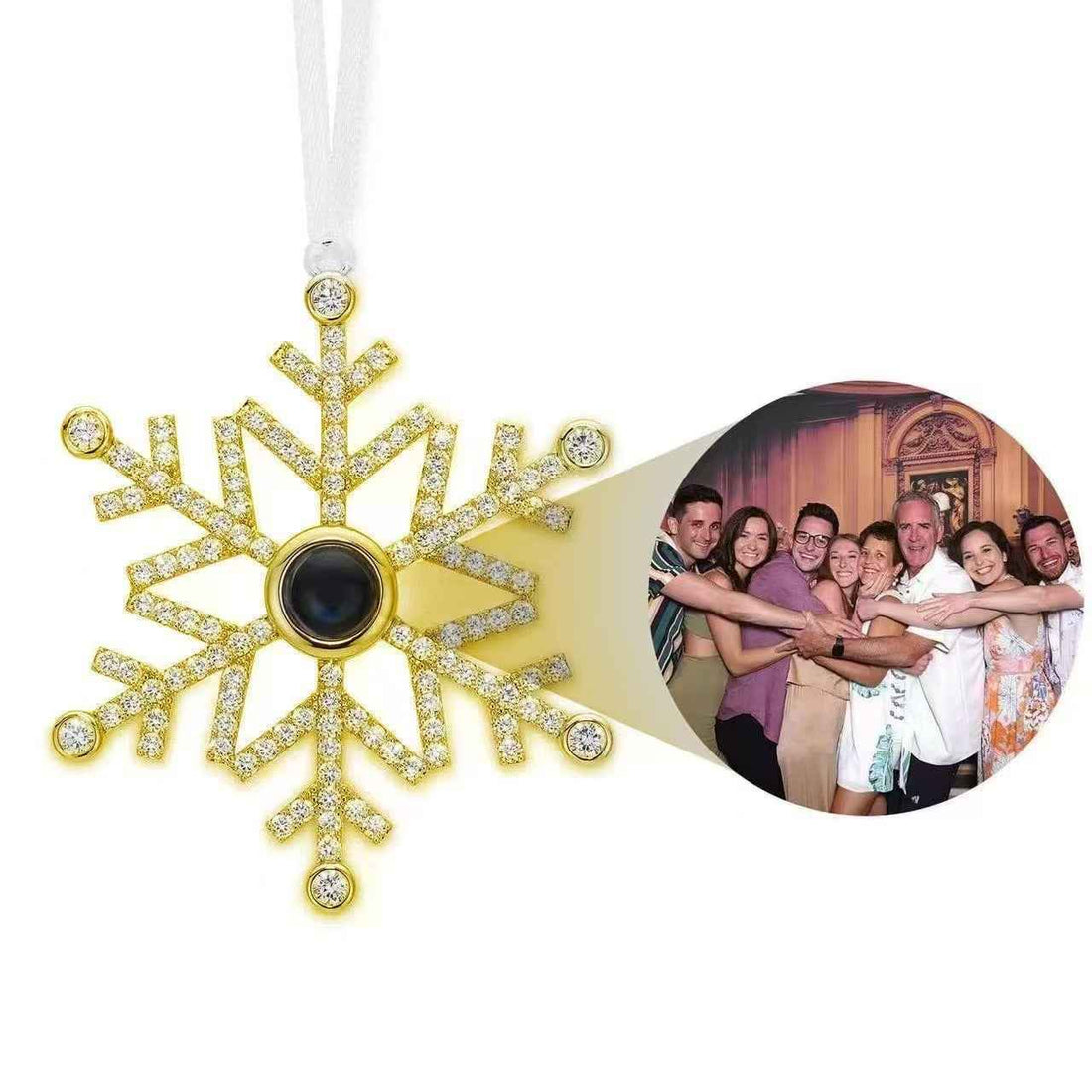 Personalized Snowflake Projection Pendant