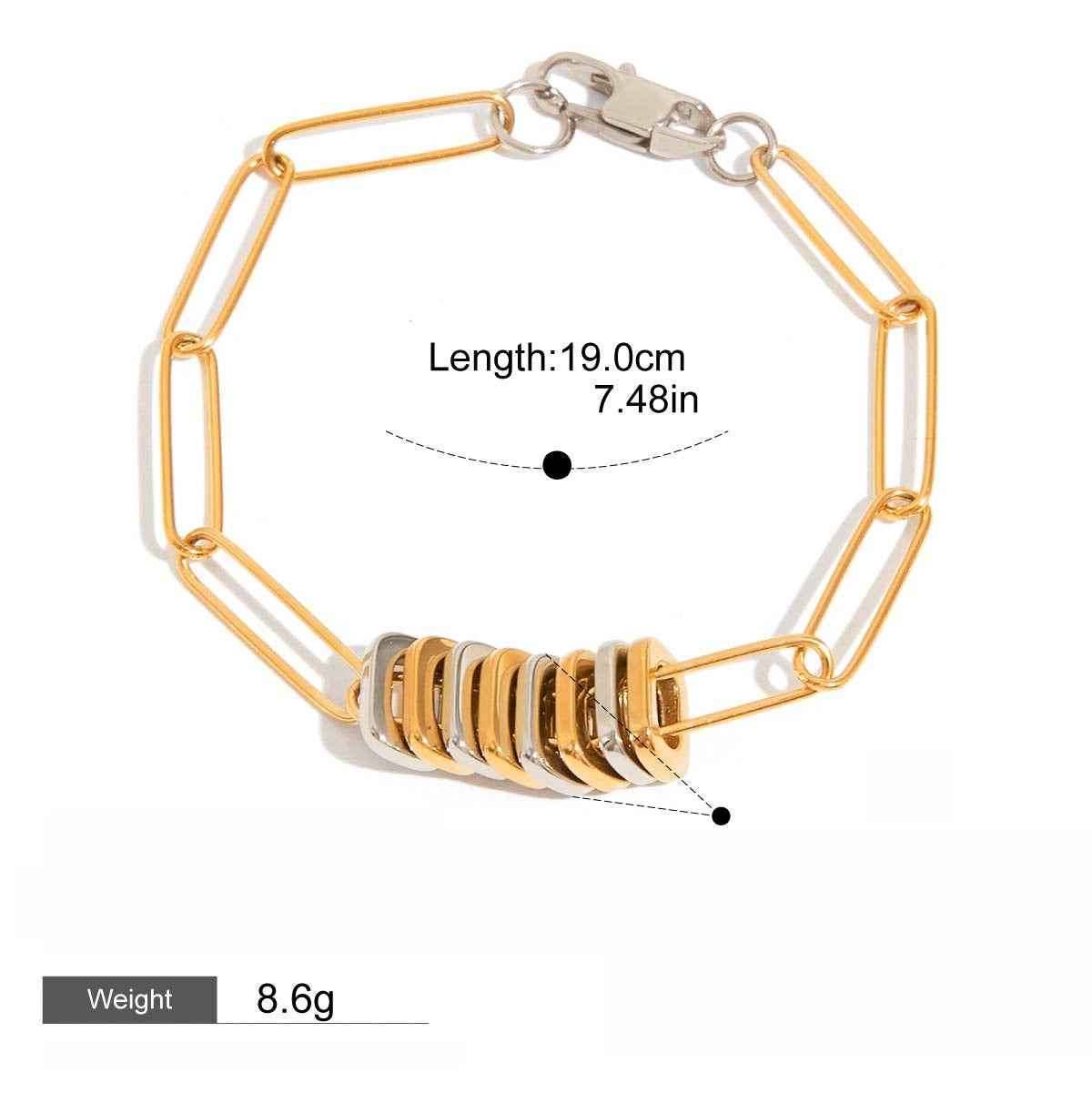 Titanium steel necklace light luxury clavicle chain bracelet