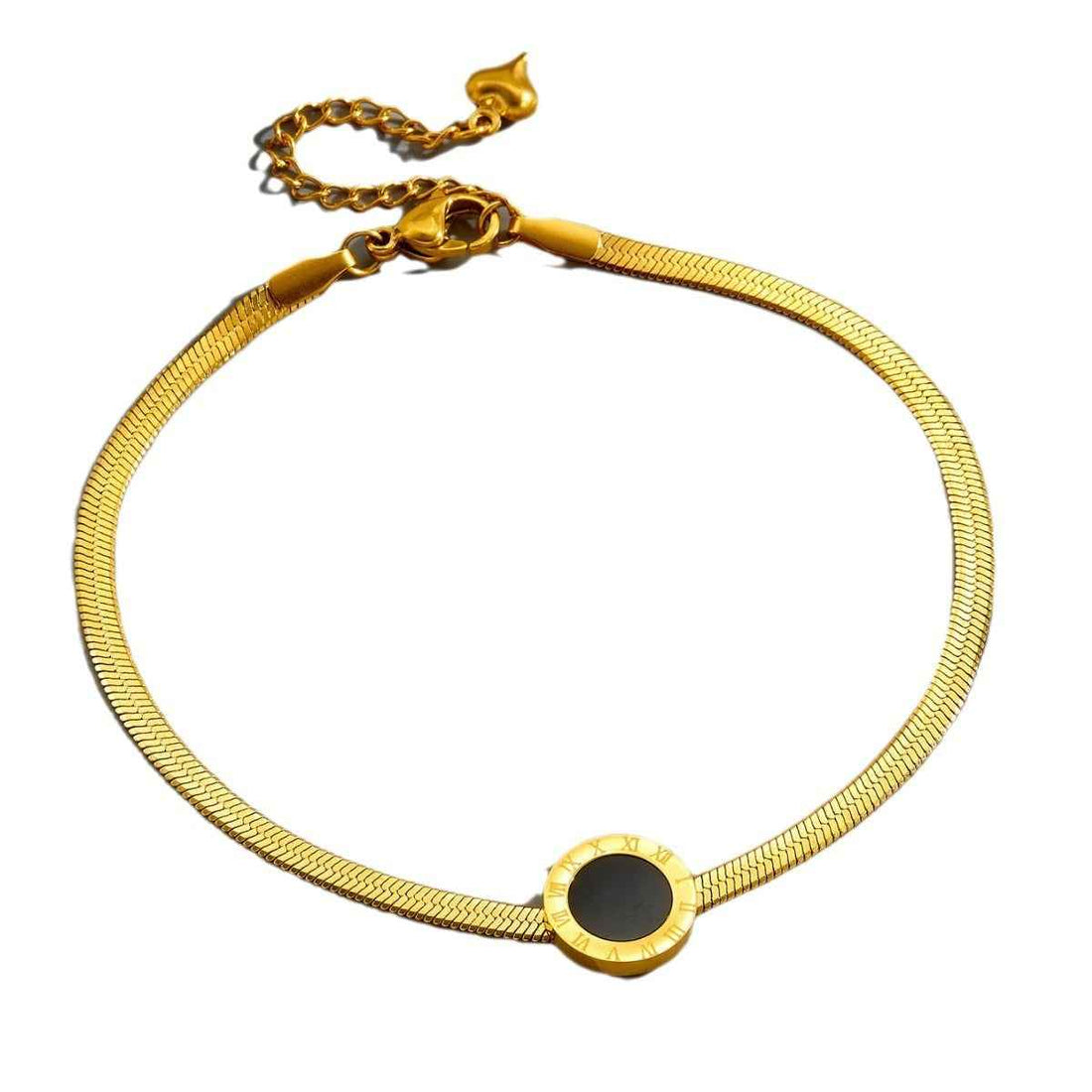 18K gold light luxury exquisite Roman numeral bracelet