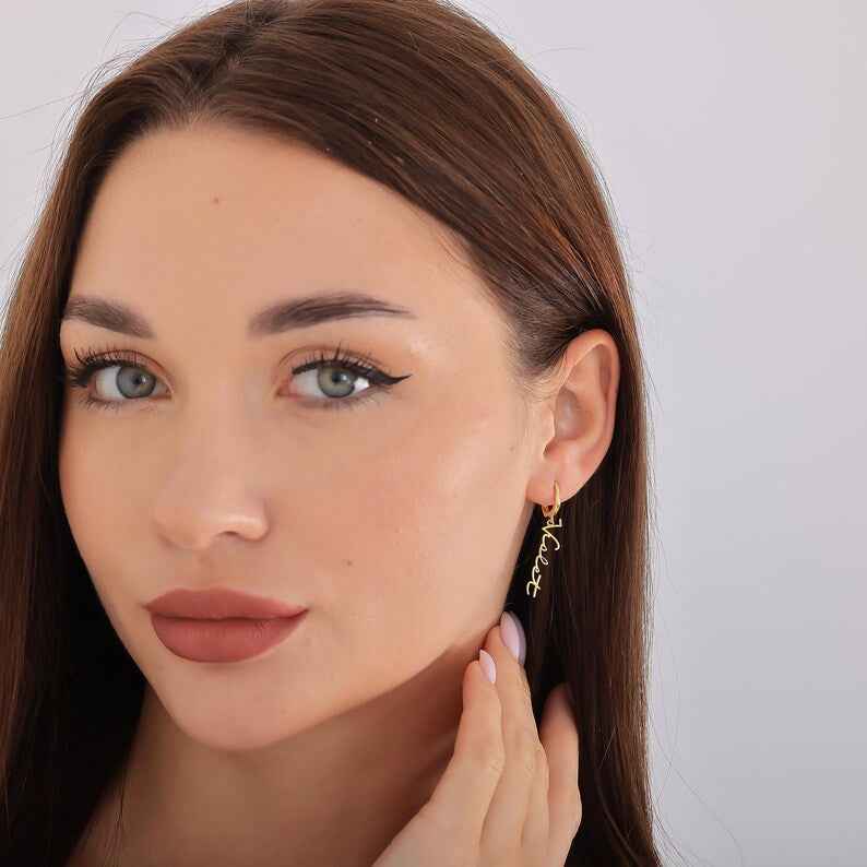 Custom Engraved Script Name Belly Ring