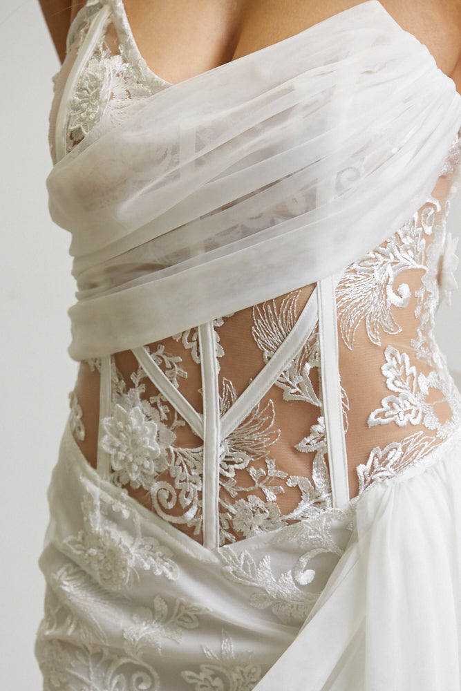 Floral Whispers Mesh Dress RosePaulino