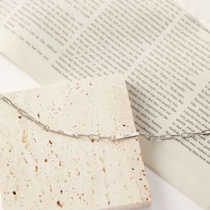 Personalized Paper Clip Chain Name Necklace