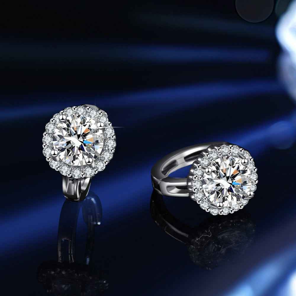 Moissanite D color s925 sterling silver earrings