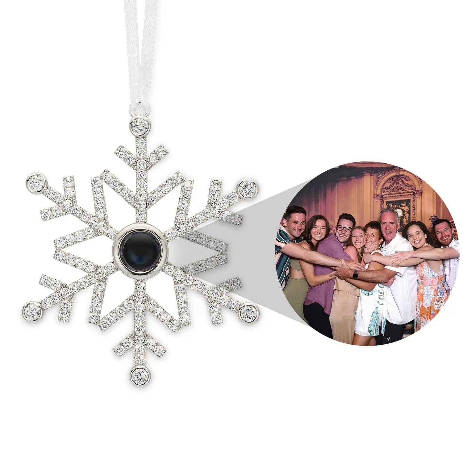 Personalized Snowflake Projection Pendant
