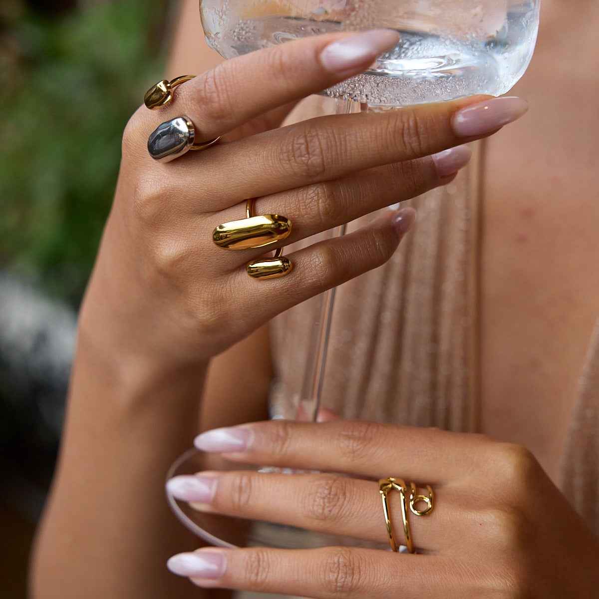 18K Gold Luxury Titanium Steel Ring