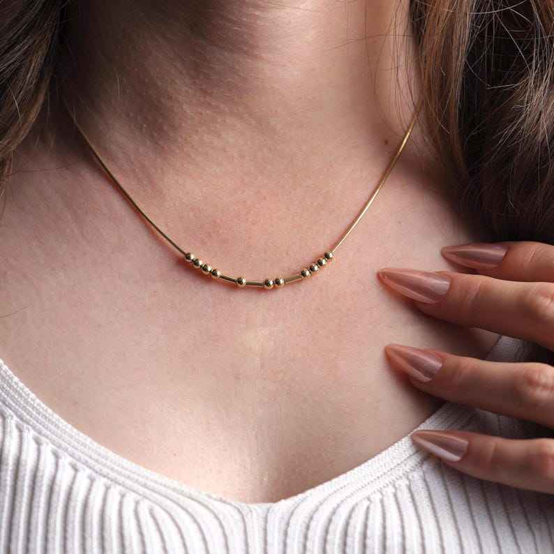 Customized Morse Code Name Necklace