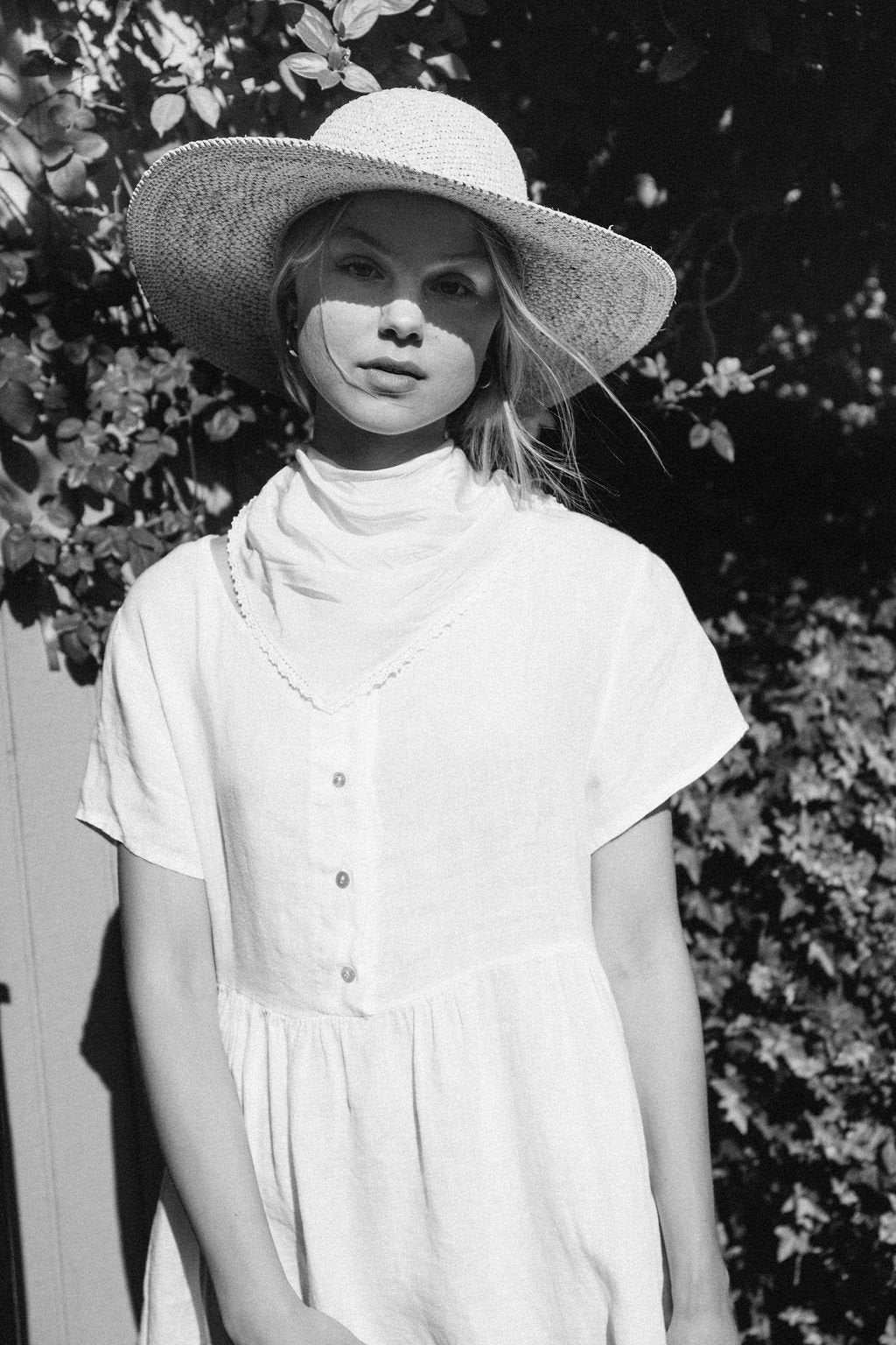 Charlotte Linen Dress - White Linen Dress MERRITT CHARLES