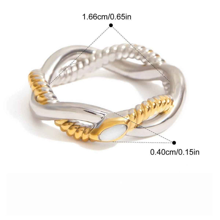 18K Gold Snake Ring in Titanium Steel