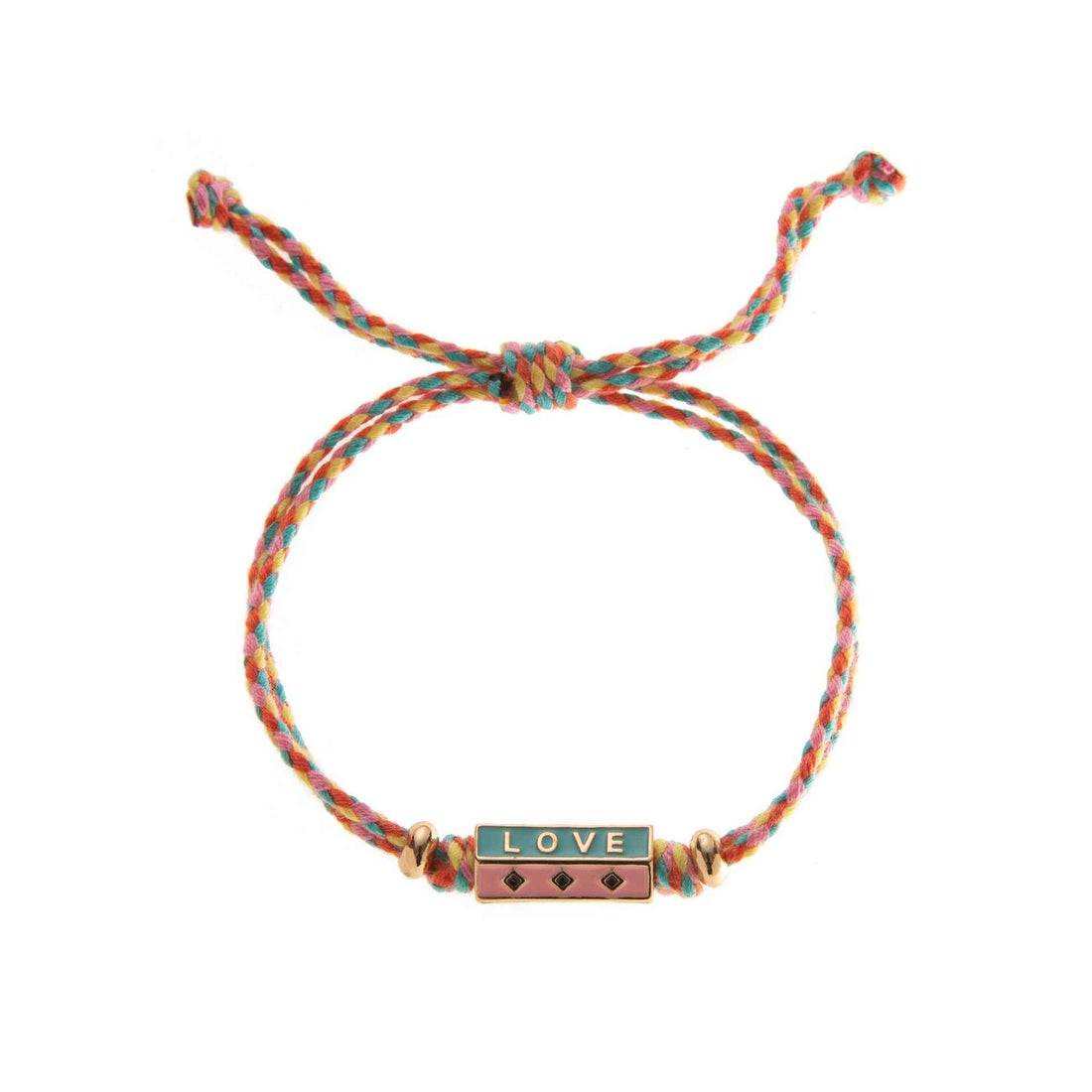 Bohemian style colorful love pendant necklace bracelet