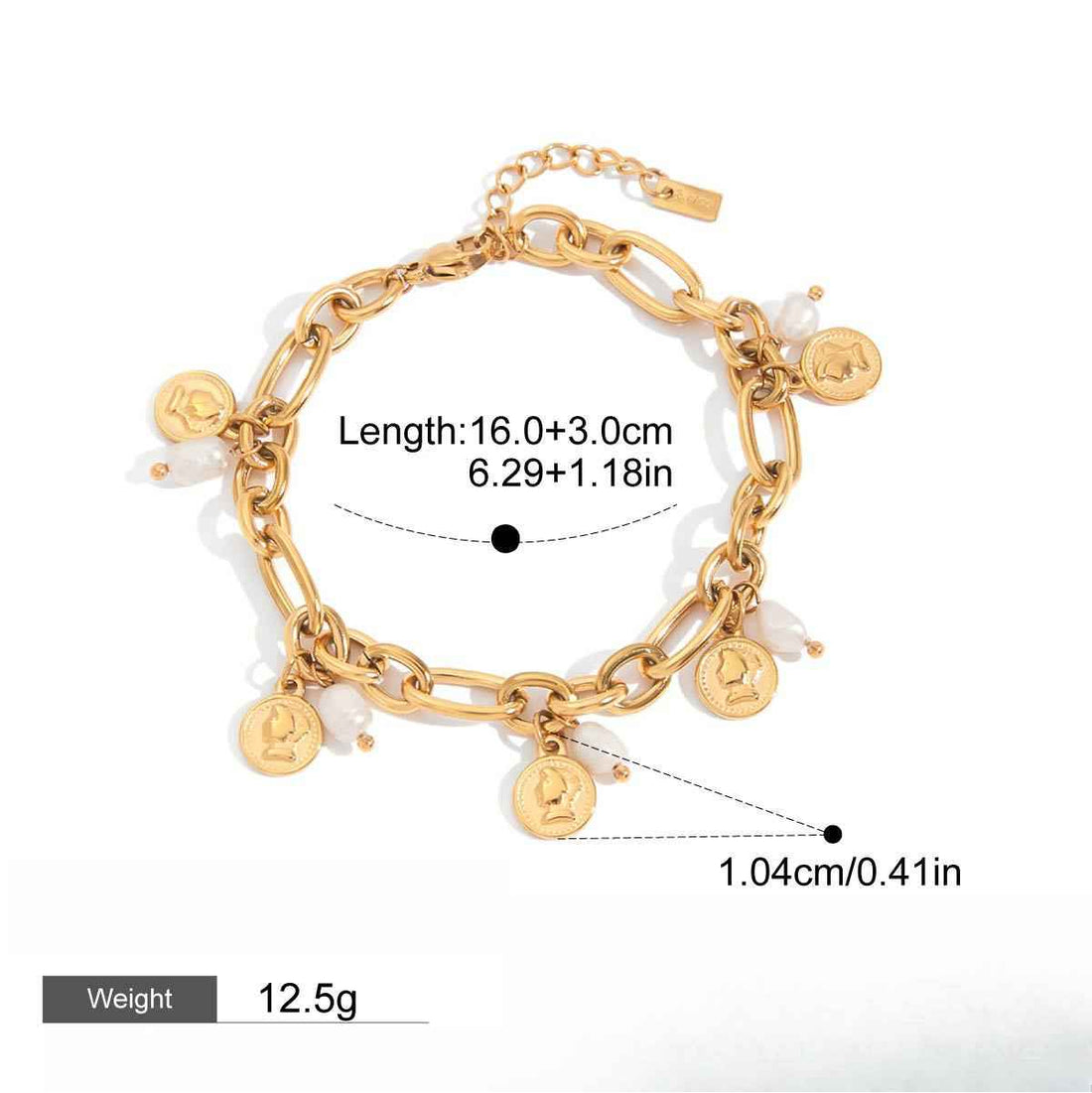 18k gold light luxury high-end bracelet