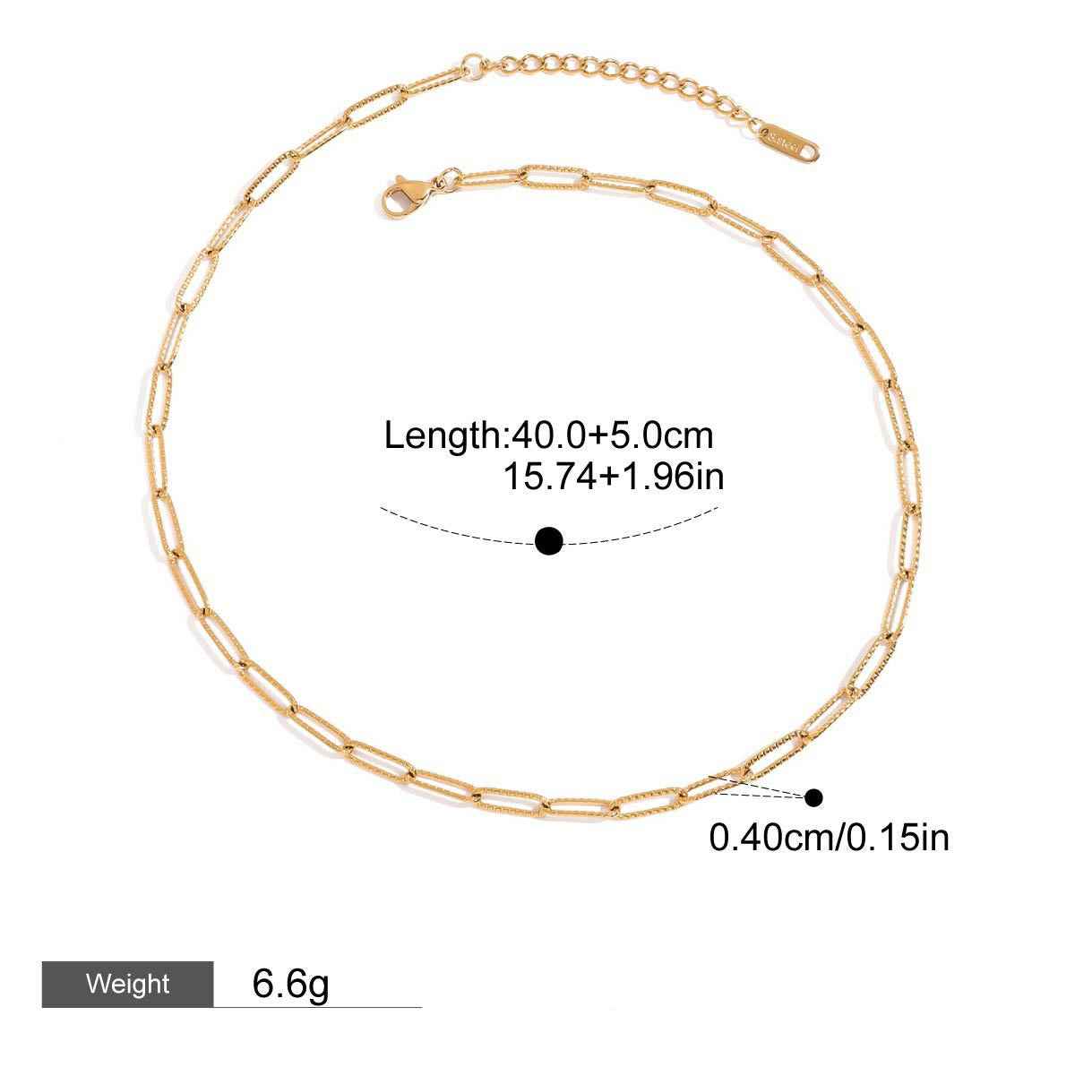 18K gold geometric inlaid gemstone with texture design classic fashion necklace