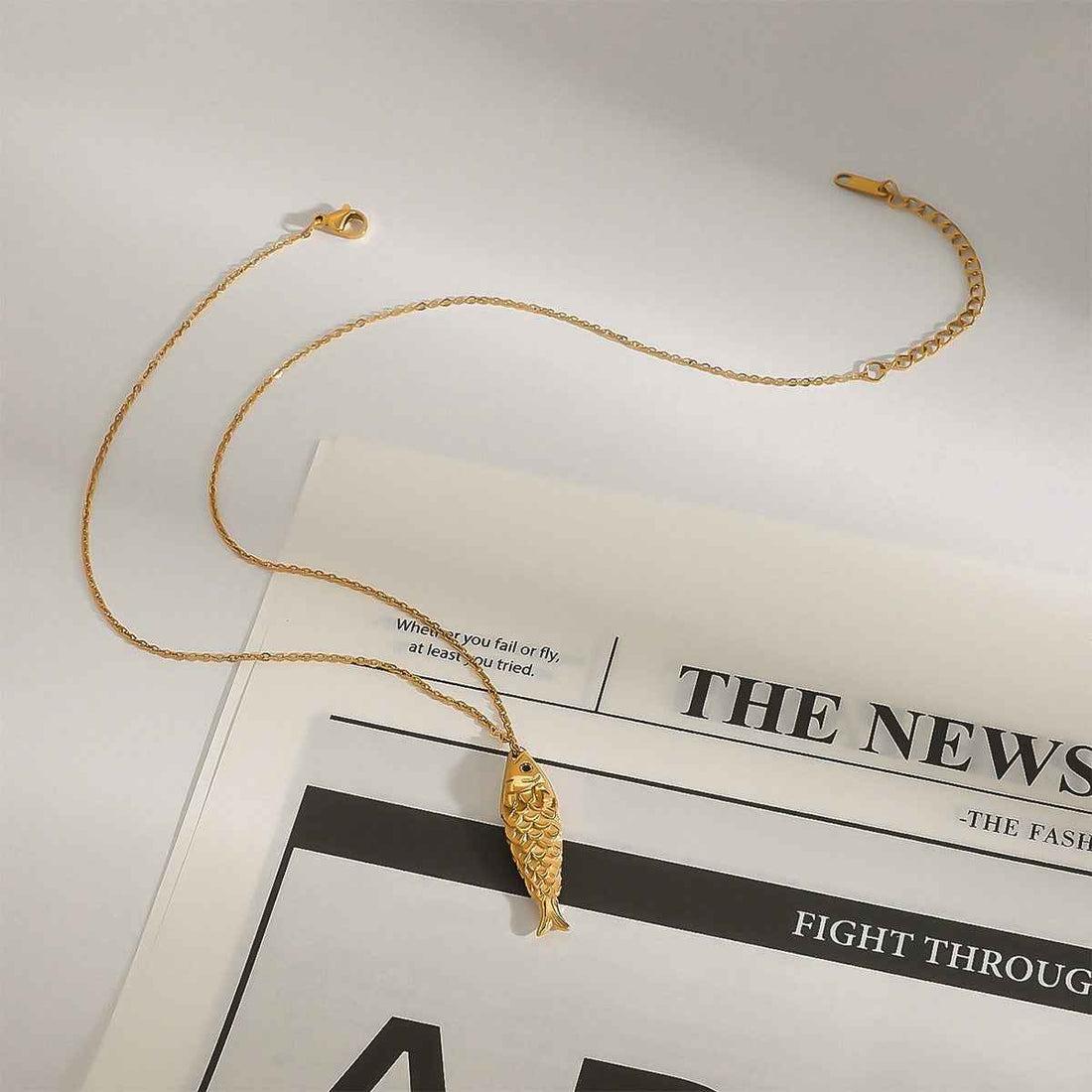 18K Goldfish Shape Design Exquisite Fashion Necklace Bracelet Set