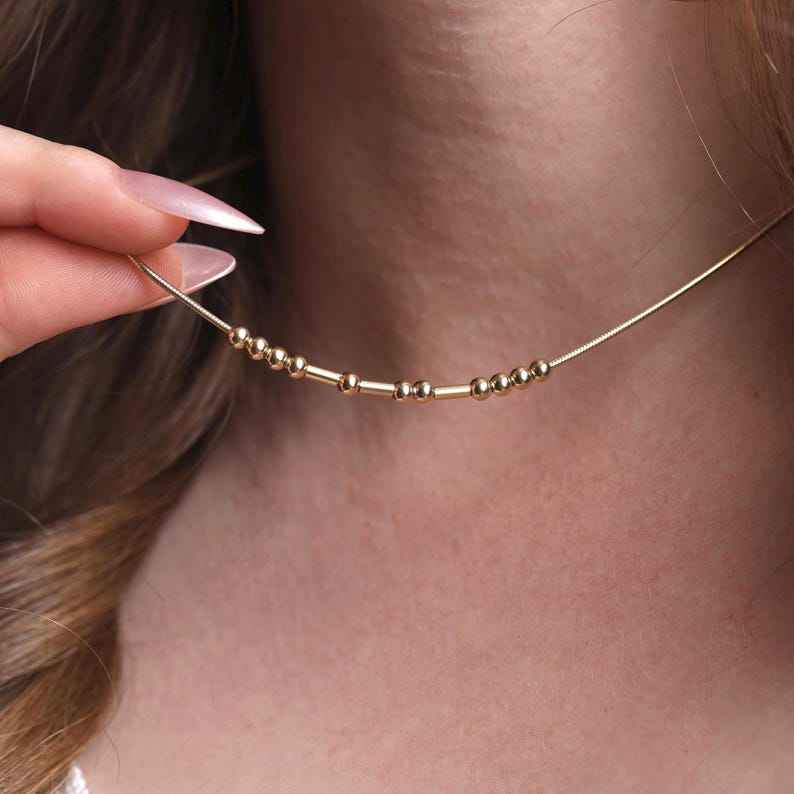 Customized Morse Code Name Necklace