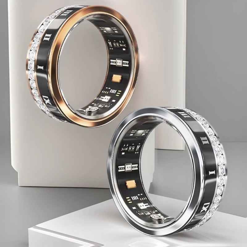 V2 Diamond-Encrusted Smart Ring (Titanium Steel)