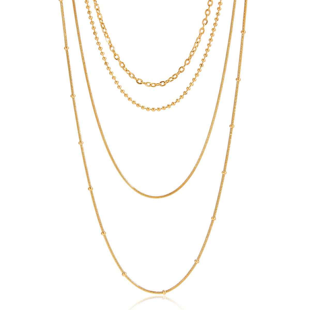 18K gold layered necklace