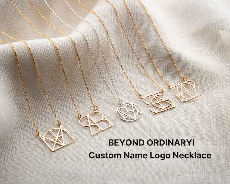 Customized Intertwined Initial Name Necklace