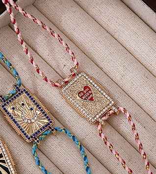 Tarot card necklace heart moon bracelet