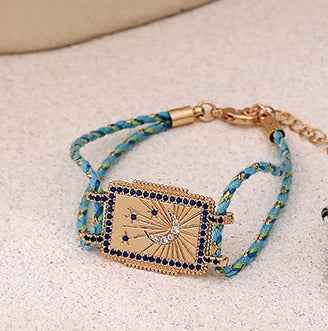 Tarot card necklace heart moon bracelet