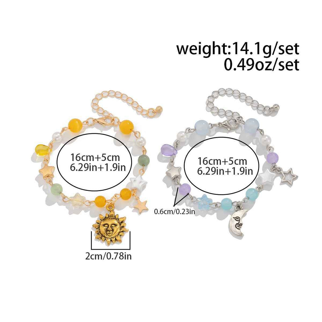 Retro elephant bull head personality niche peach heart imitation pearl shell bracelet