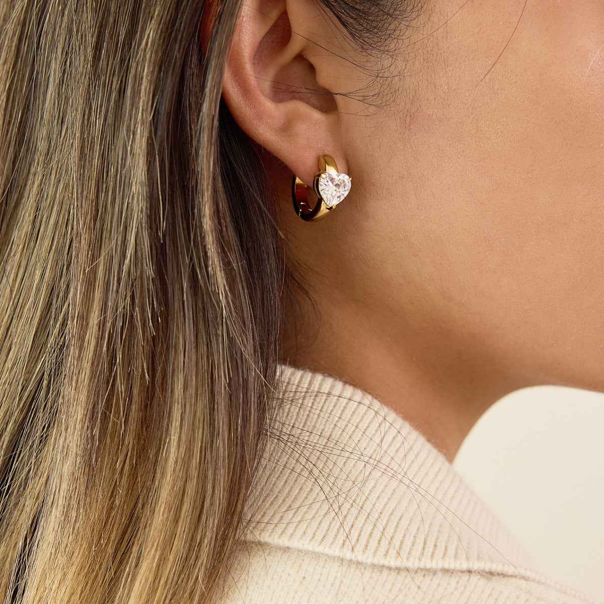 18K gold-plated titanium steel pendant ring