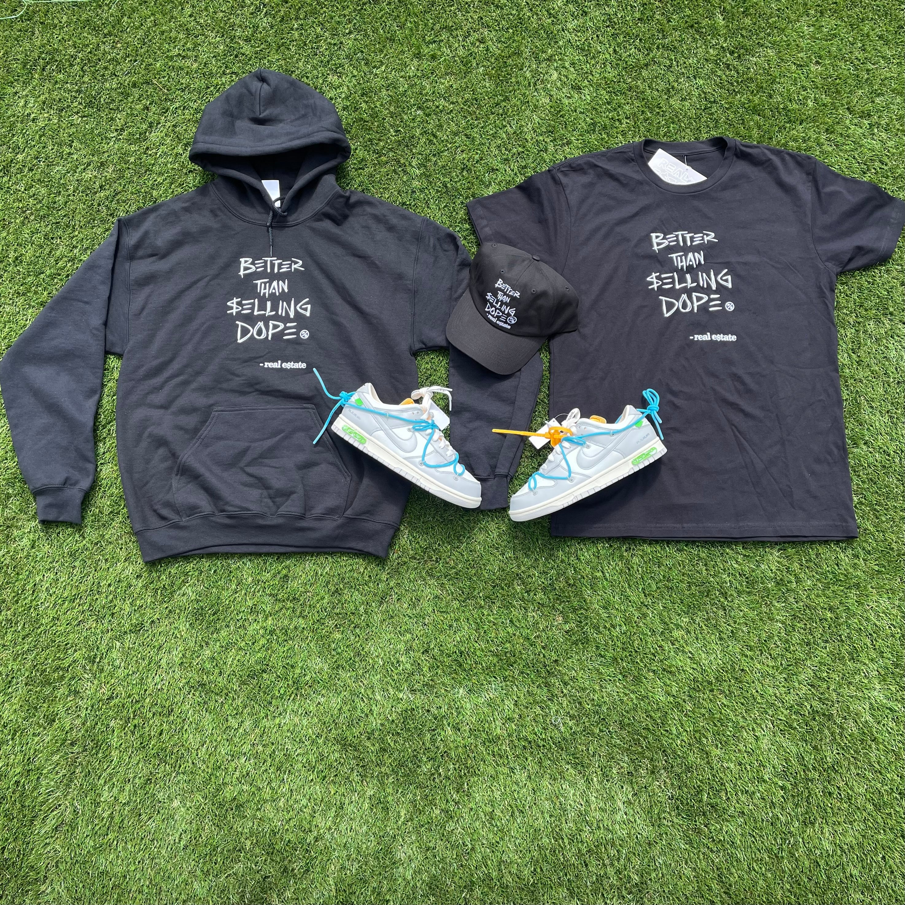 Better Than Selling Dope Hoodie - Real Estate (Hoodies - BLK) Fly Supply Co