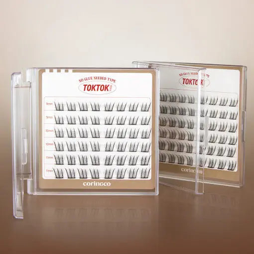 CORINGCO Toktok-Hara No Glue Eyelash (48pcs ,54pcs, 90pcs) (4 Types) - Atelievuè
