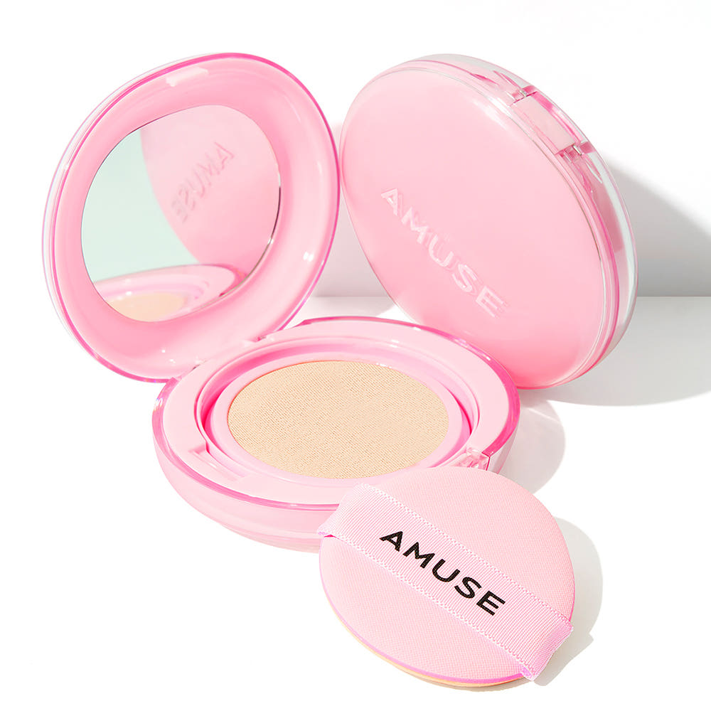 AMUSE Dew Power Vegan Cushion SPF 50+ PA++++ SET 15g + 15g(Refill) (4 Colors) - Atelievuè