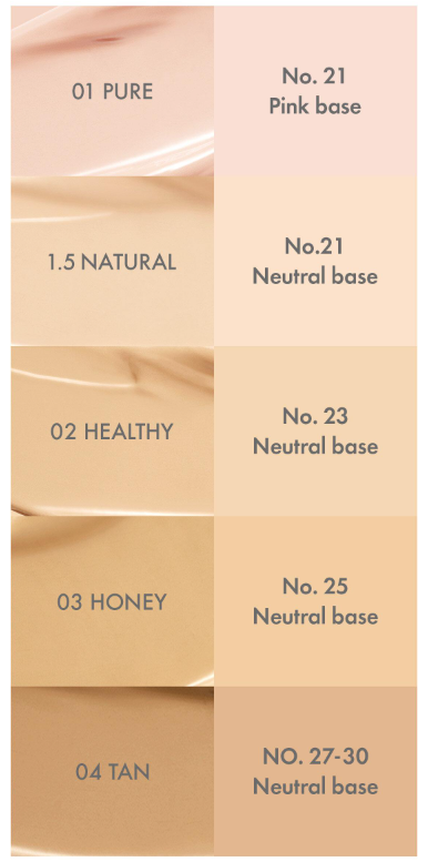 AMUSE Dew Power Vegan Cushion SPF 50+ PA++++ 15g [Refill] (4 Colors) - Atelievuè