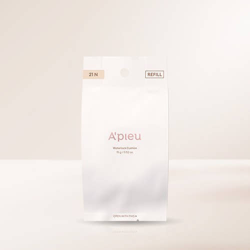 A'pieu Waterlock Cushion SPF50+ PA++++ Set 15g + 15g(Refill) #21 Light Beige - Atelievuè