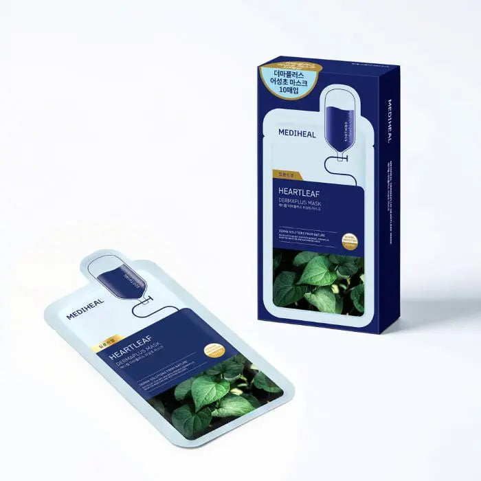 MEDIHEAL Dermaplus Heartleaf Mask 22ml X 10ea - Atelievuè